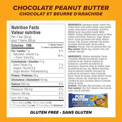 Pure Protein bar in resealable pouch for fresh, convenient snacking.