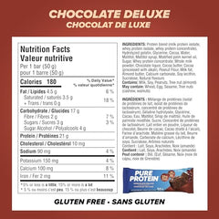 Pure Protein bar packaging shows 6-count box, convenient for meal prep