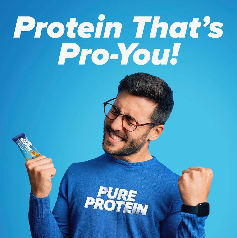 Gluten-free Pure Protein bar on the go for busy days.