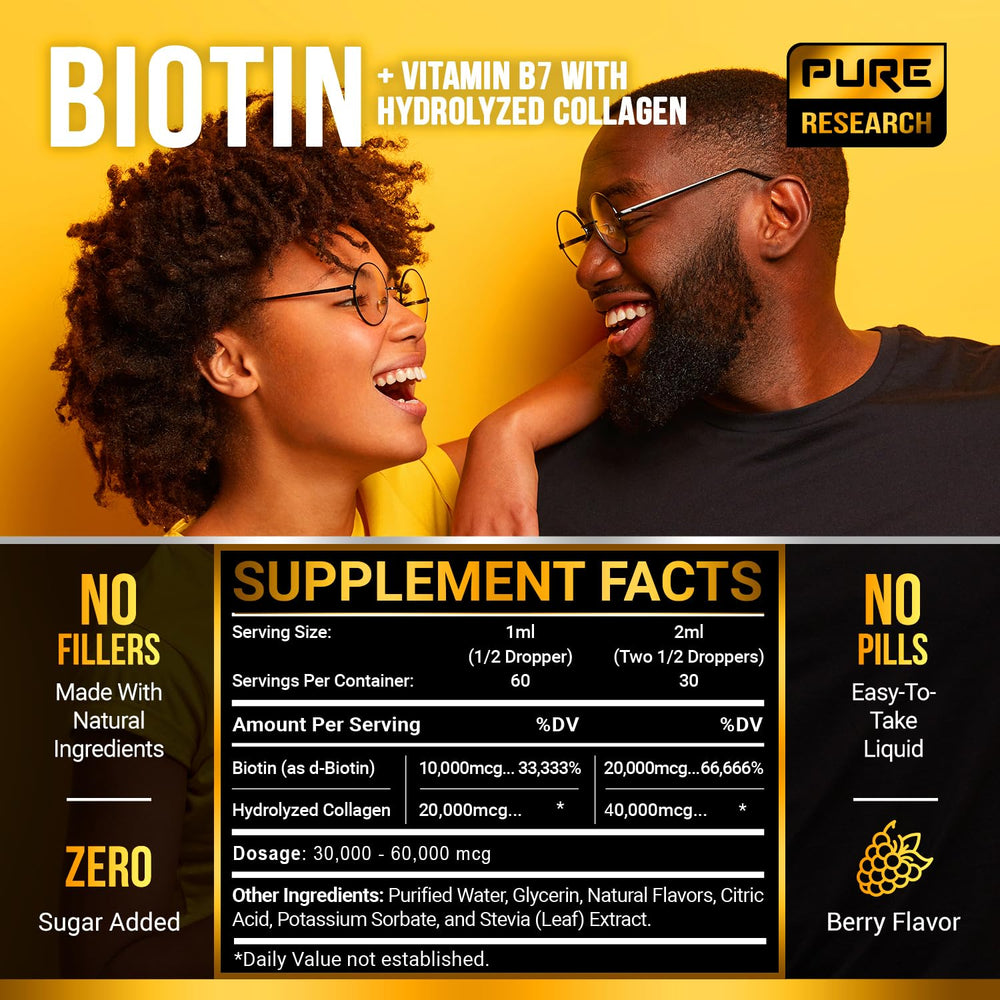 Berry-flavored Pure Research drops in a glass, tasty supplement