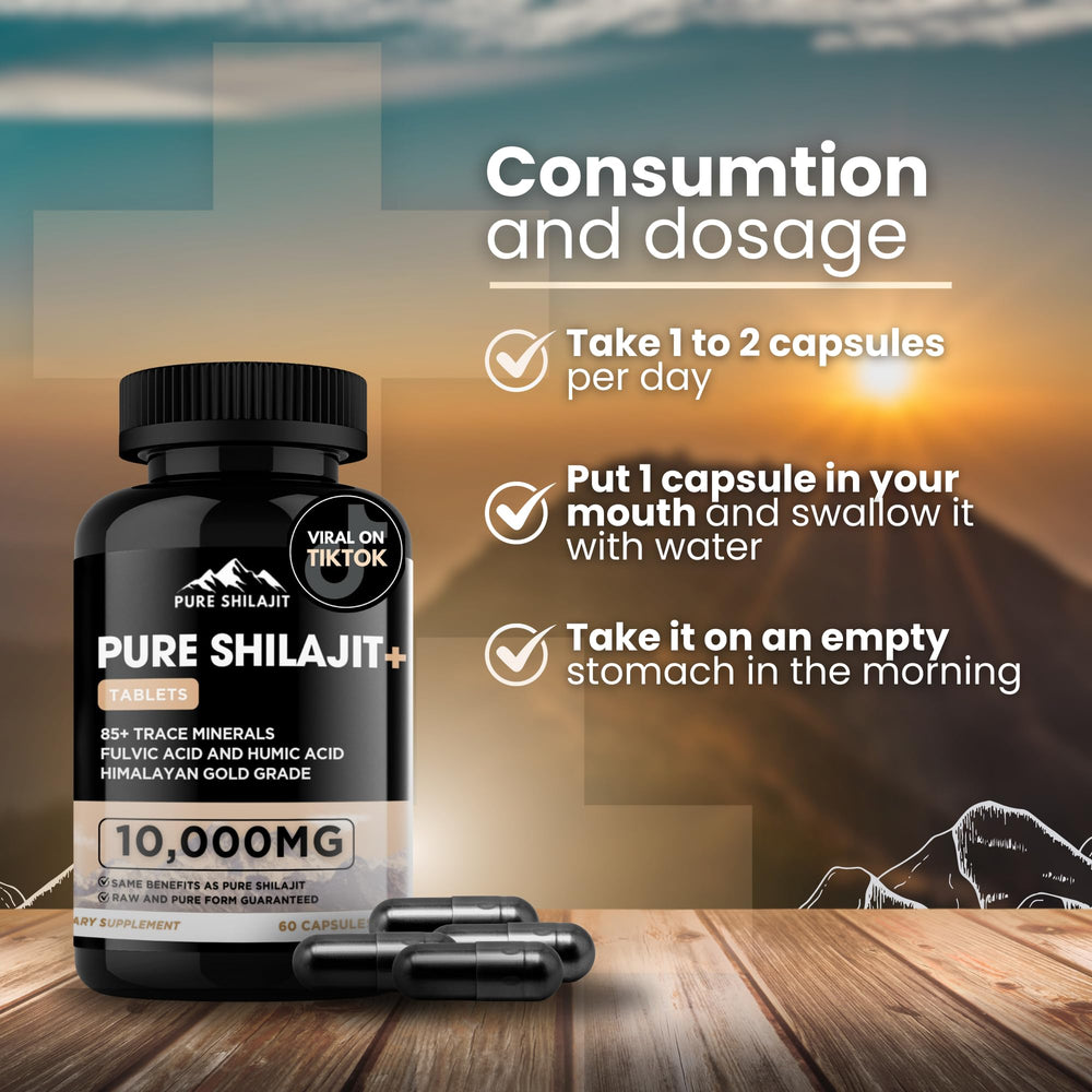 Pure Shilajit daily-use ritual suggesting consistent supplementation for sustained energy.