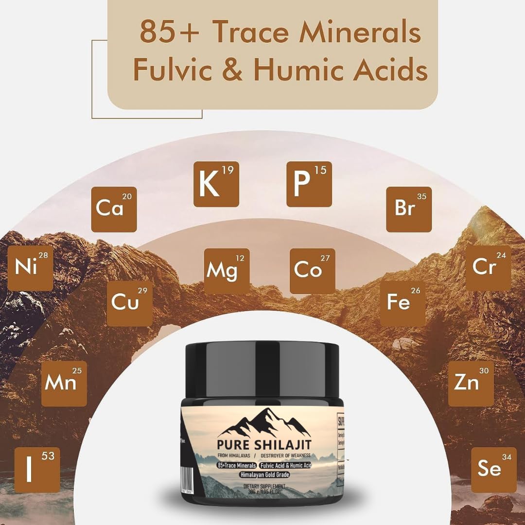Close-up of Pure Shilajit resin for daily use and wellness routines.