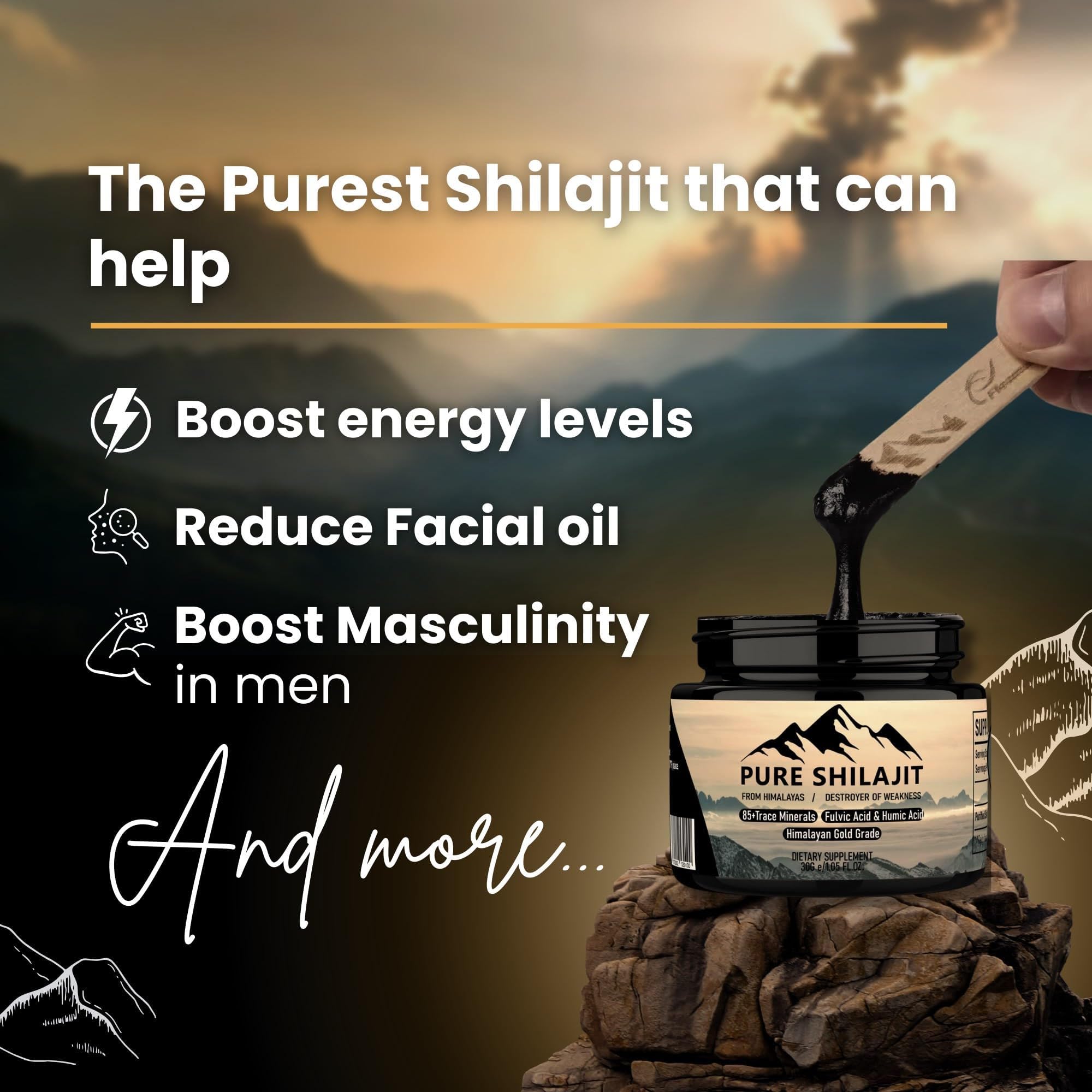 Pure Shilajit resin being poured into a glass, emphasizing purity and potency.