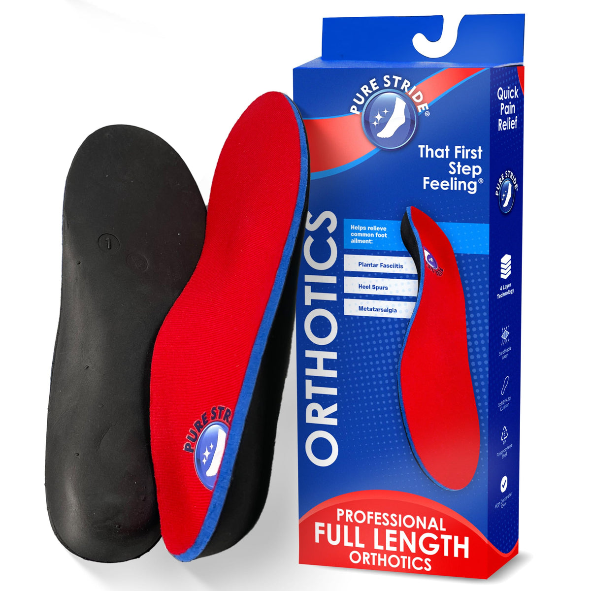 Pure Stride orthotics four-layer comfort in use