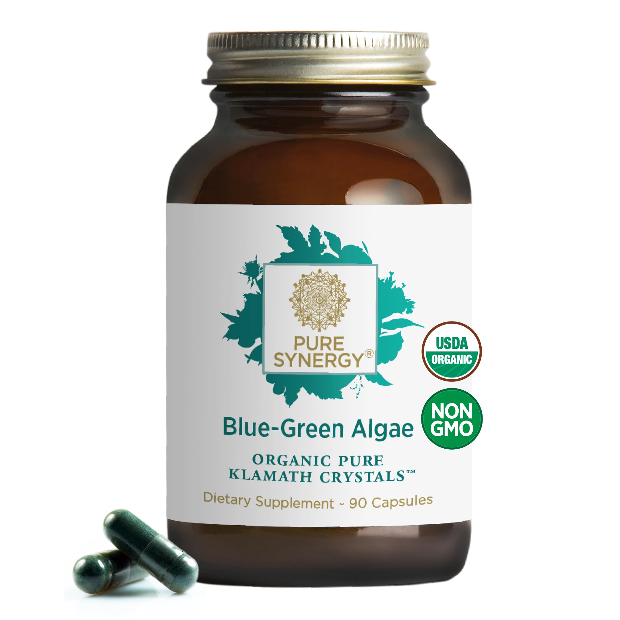 PURE SYNERGY blue-green algae capsules for steady energy support