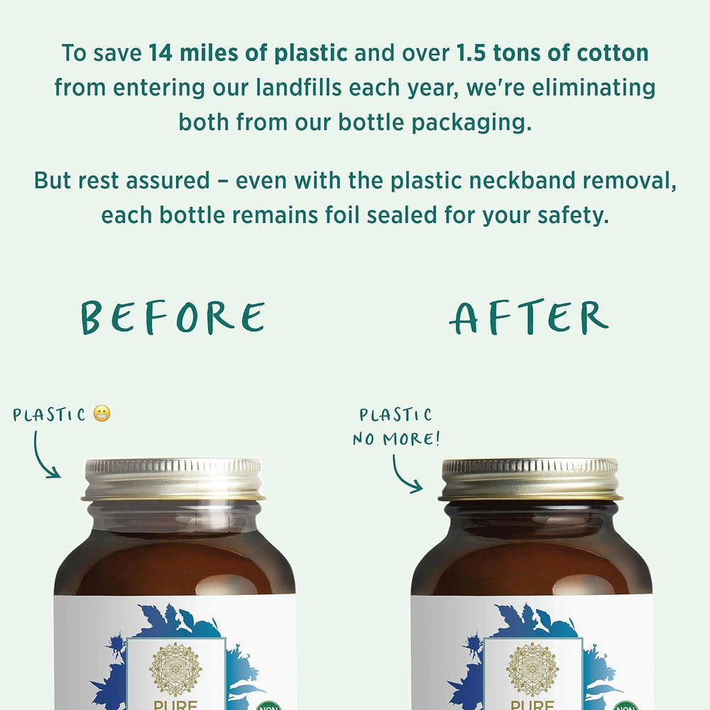 Pure Synergy fucoidan bottle with simple daily dosing guidance.