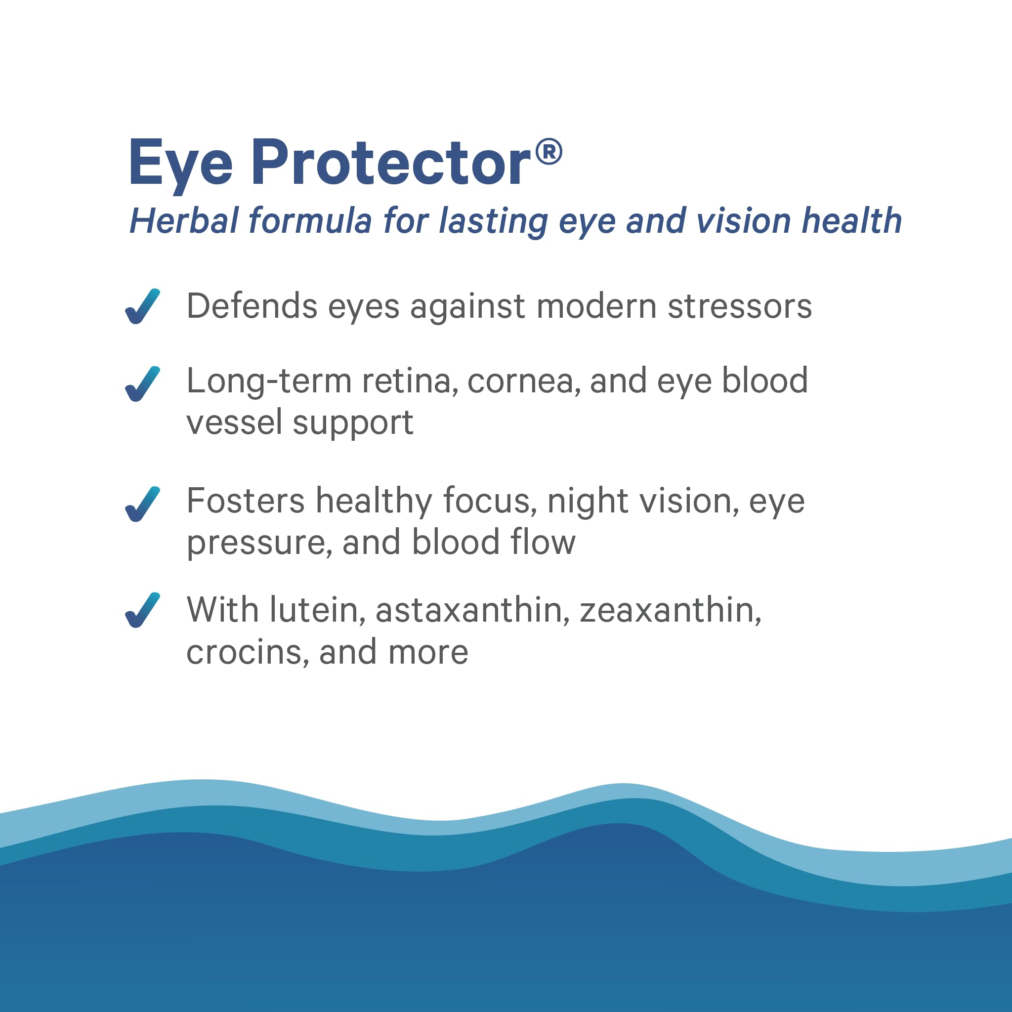 Pure Synergy Eye Protector bottle pour illustrating easy daily intake