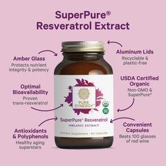 PURE SYNERGY Resveratrol capsules with grape polyphenols for antioxidant diversity