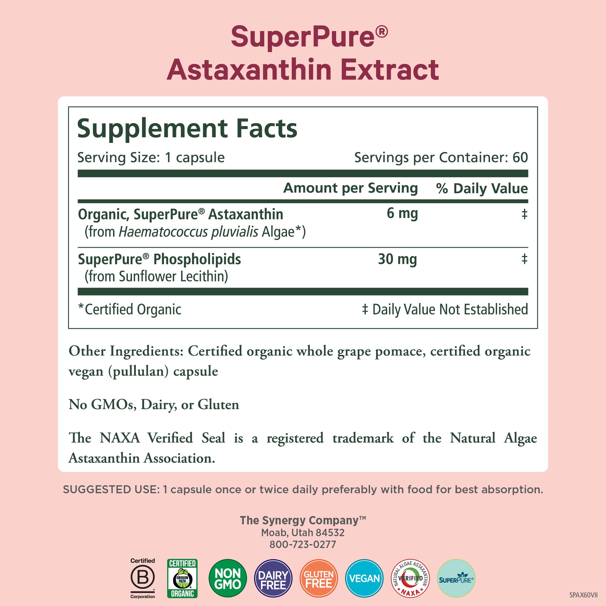 Close-up of PURE SYNERGY capsules ready for daily use.