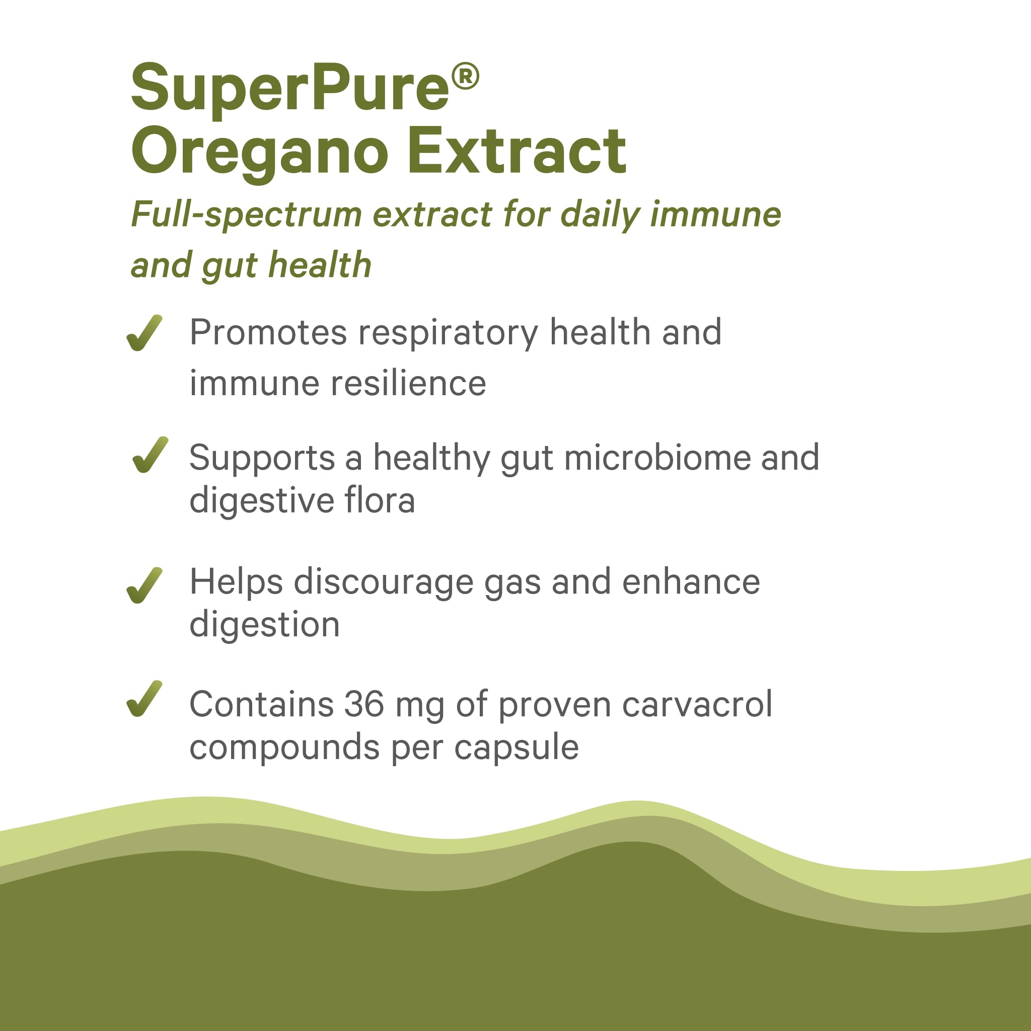 PURE SYNERGY ingredient label emphasizes organic, non-GMO, vegan products and CO2 extraction.
