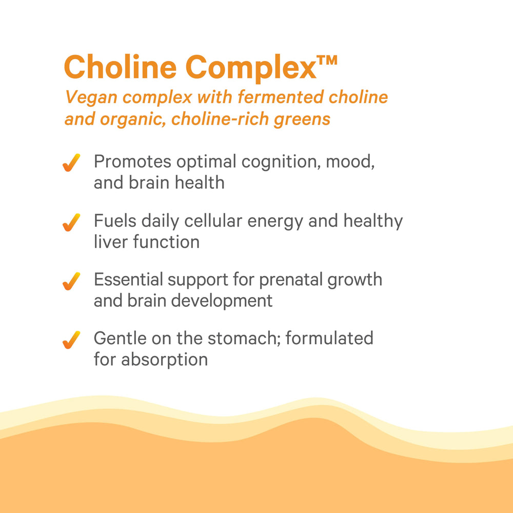 Pure Synergy vegan choline ingredients feature organic greens and sprouts.