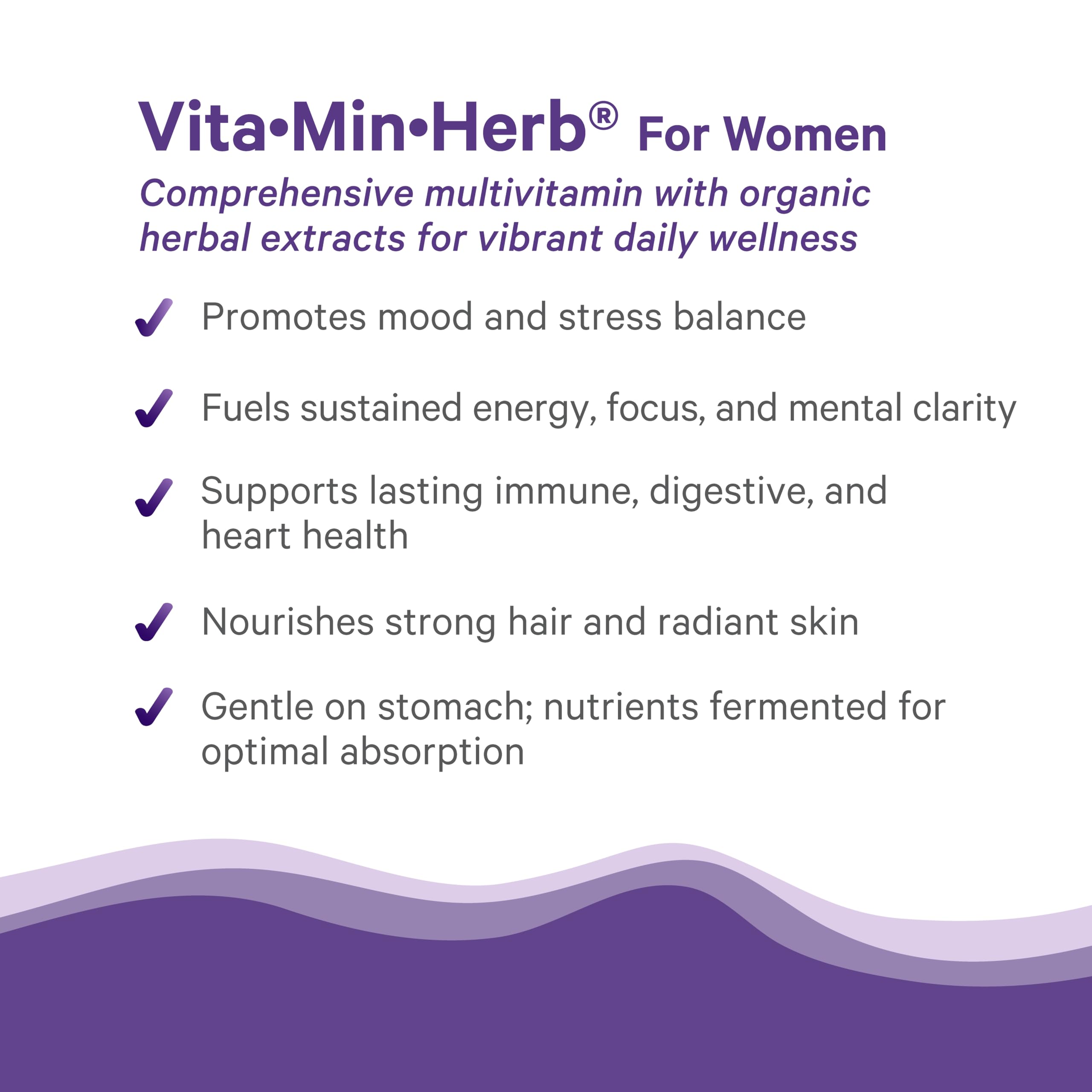 PURE SYNERGY Vita-Min-Herb organic-herb extracts emphasize natural wellness for immune support.