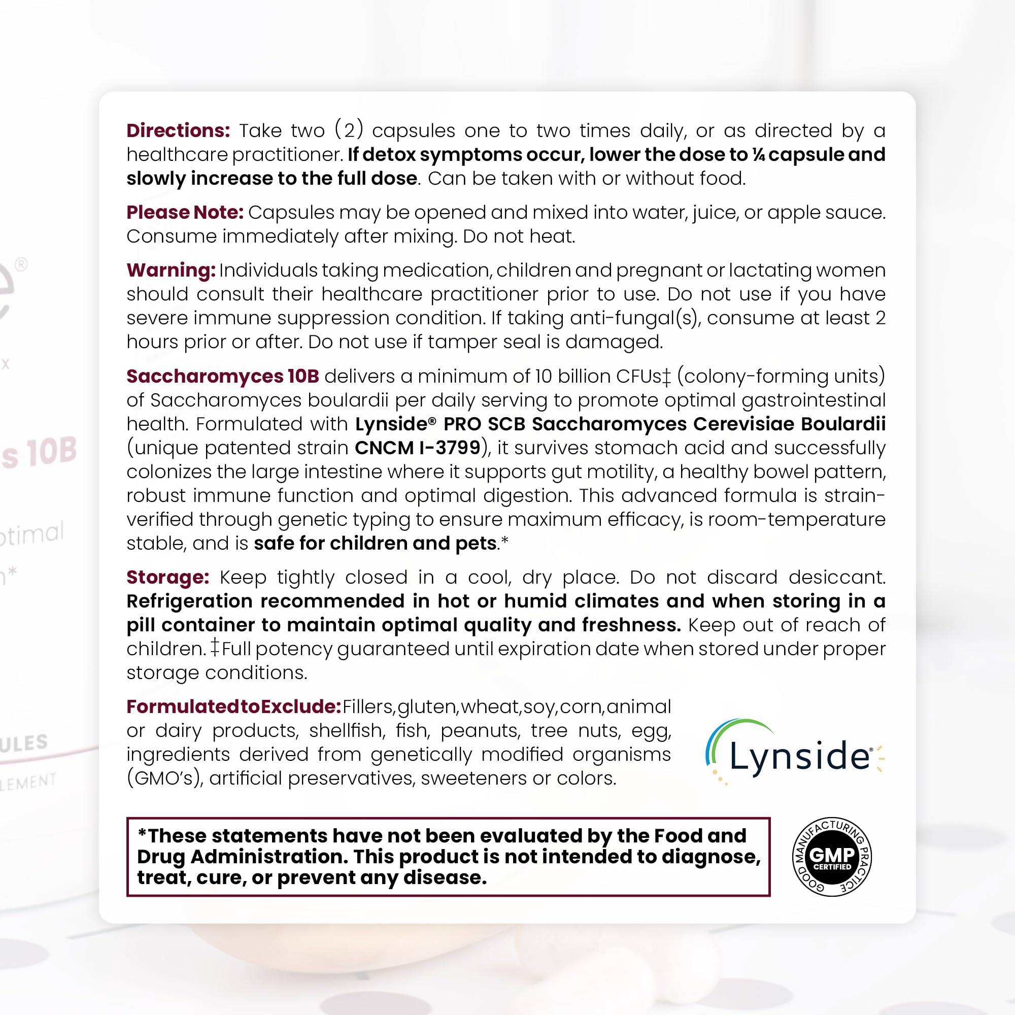 Pure TheraPro Rx label detail highlights CNCM I-3799 patented strain.