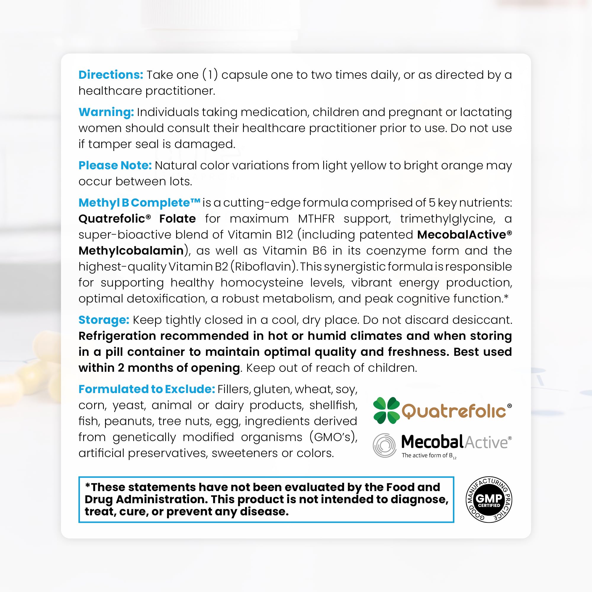 5-MTHF folate crystal highlights bioactive folate for activation.