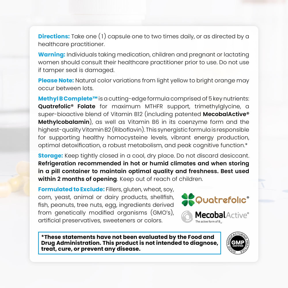 5-MTHF folate crystal highlights bioactive folate for activation.