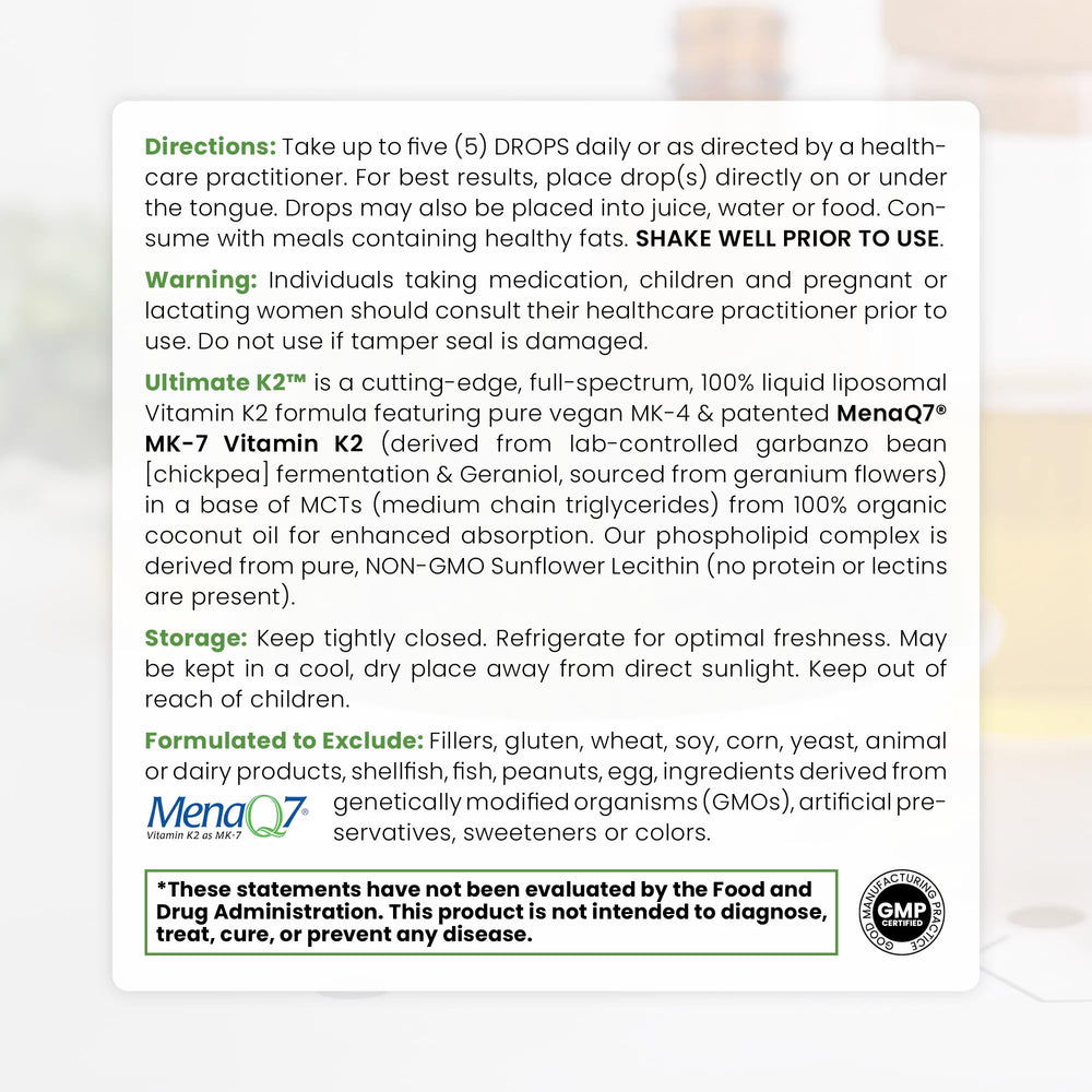 Pure Therapro Rx K2 liposomal MK4 MK7 blend for vegan use.