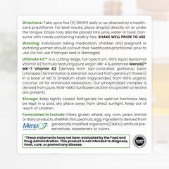 Pure Therapro Rx K2 liposomal MK4 MK7 blend for vegan use.