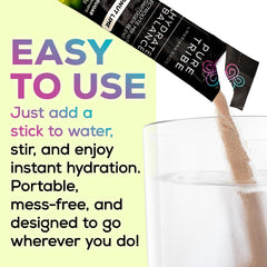 Glass of PURE TRIBE Hydrate + Balance coconut lime drink