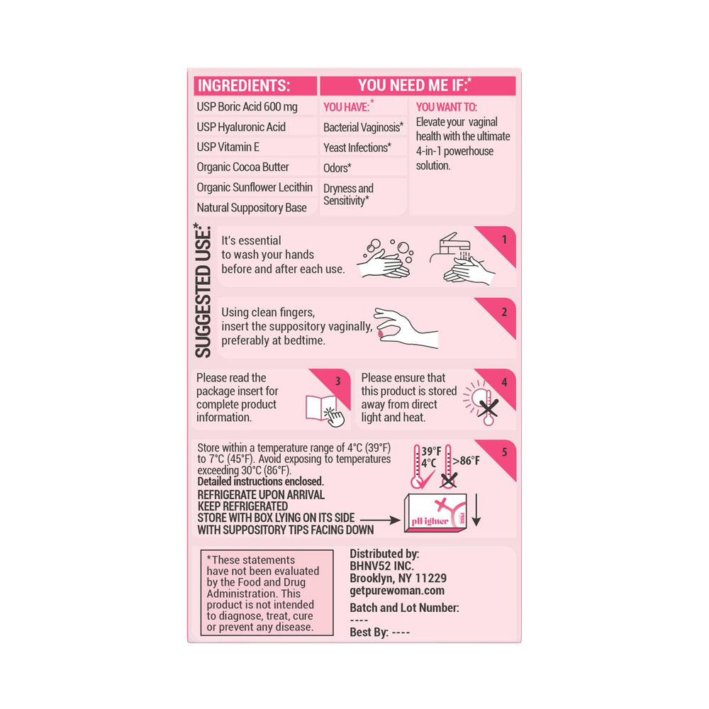 PURE WOMAN hyaluronic acid-enhanced formula for vaginal hydration and comfort.