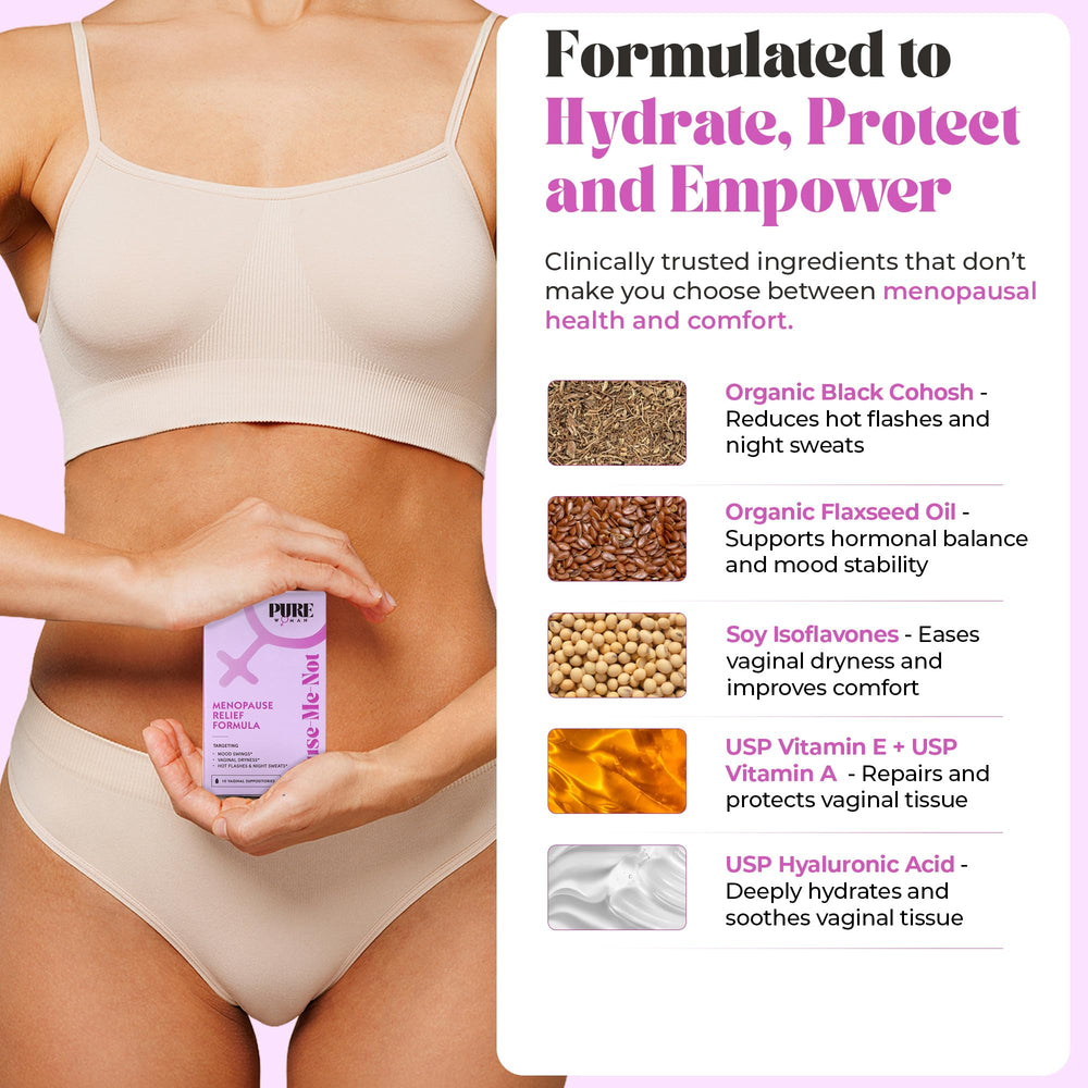 Pure Woman Pause-Me-Not cocoa butter base enables smooth application.