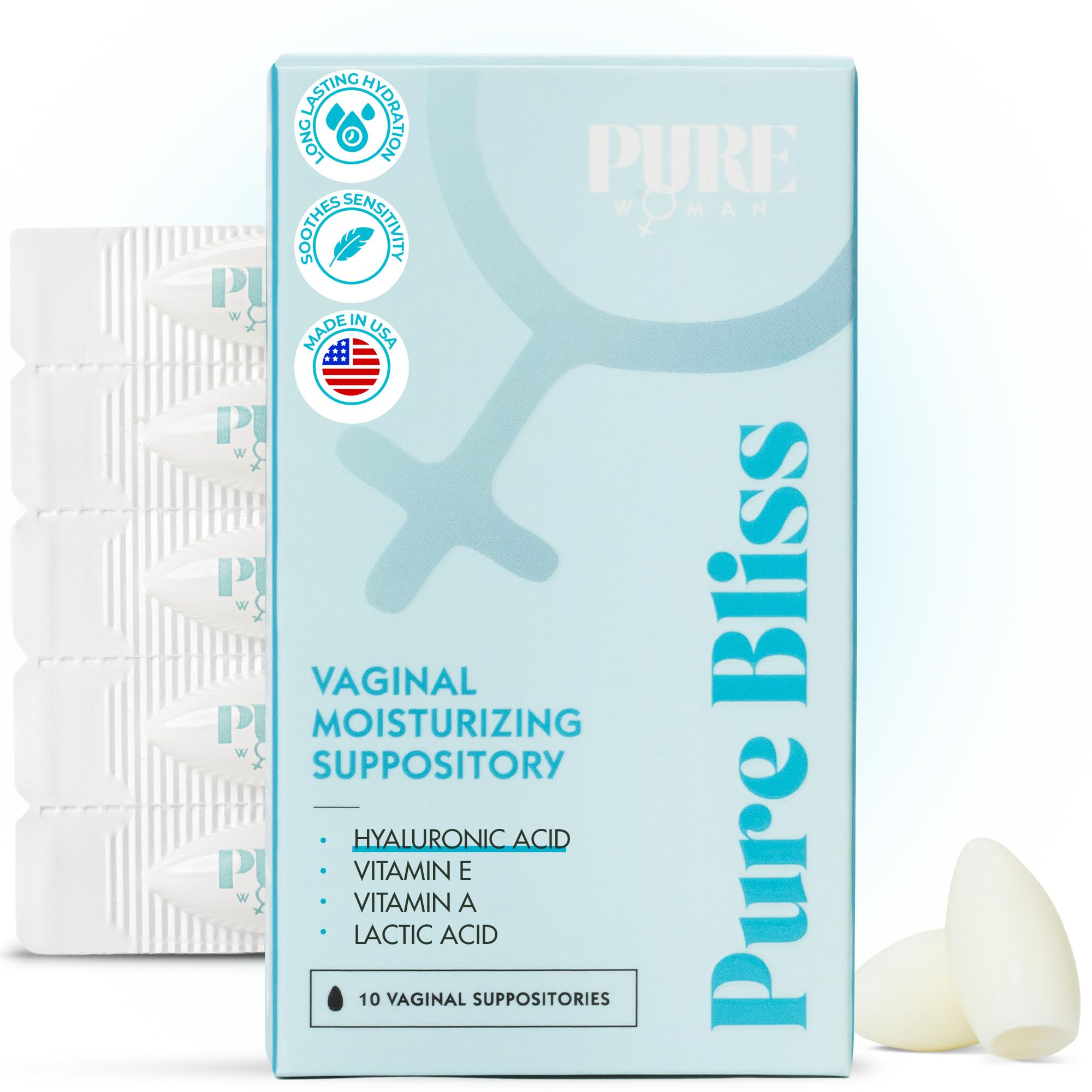 Pure Woman Pure Bliss box packaging indicating hydration support