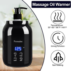 Pureadee massage oil warmer with LED screen for precise temperature control