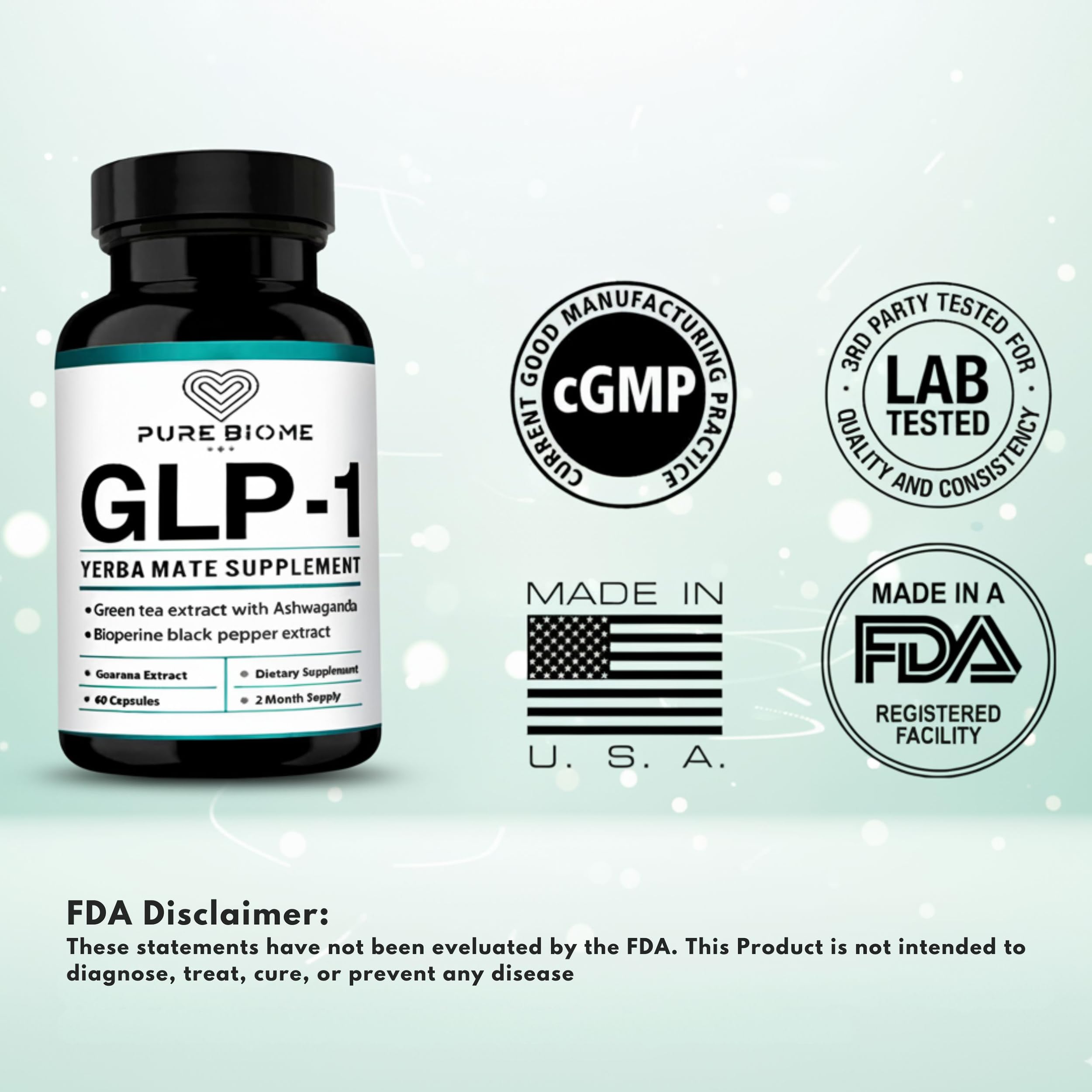 Pure Biome Guarana beads emphasize caffeine source for smooth energy