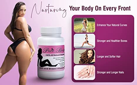 PureBody Vitamins capsules highlighting breast enhancement for wellness.