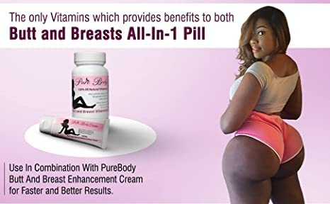 Hair and nails benefits highlighted on PureBody Vitamins packaging.