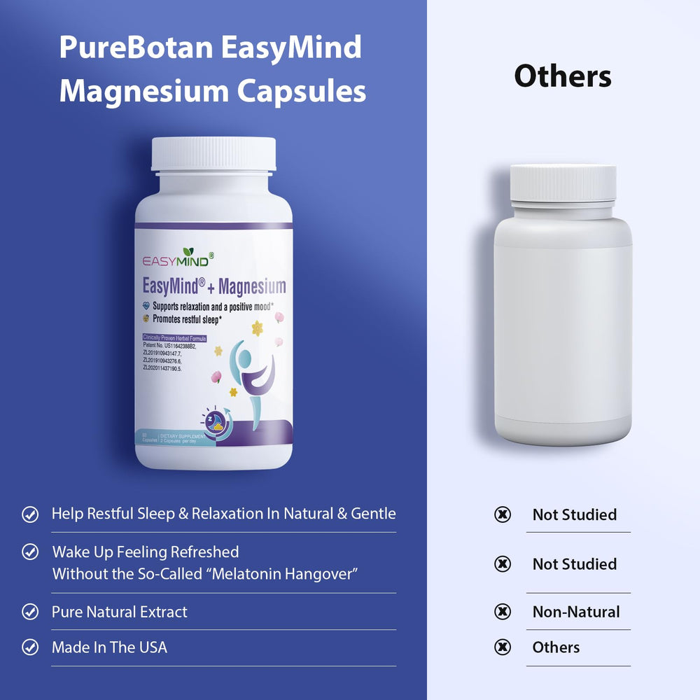 PureBotan gluten-free and preservative-free label highlighting clean ingredients