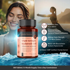 PureClinica bottle with dosage information for easy daily routines and planning