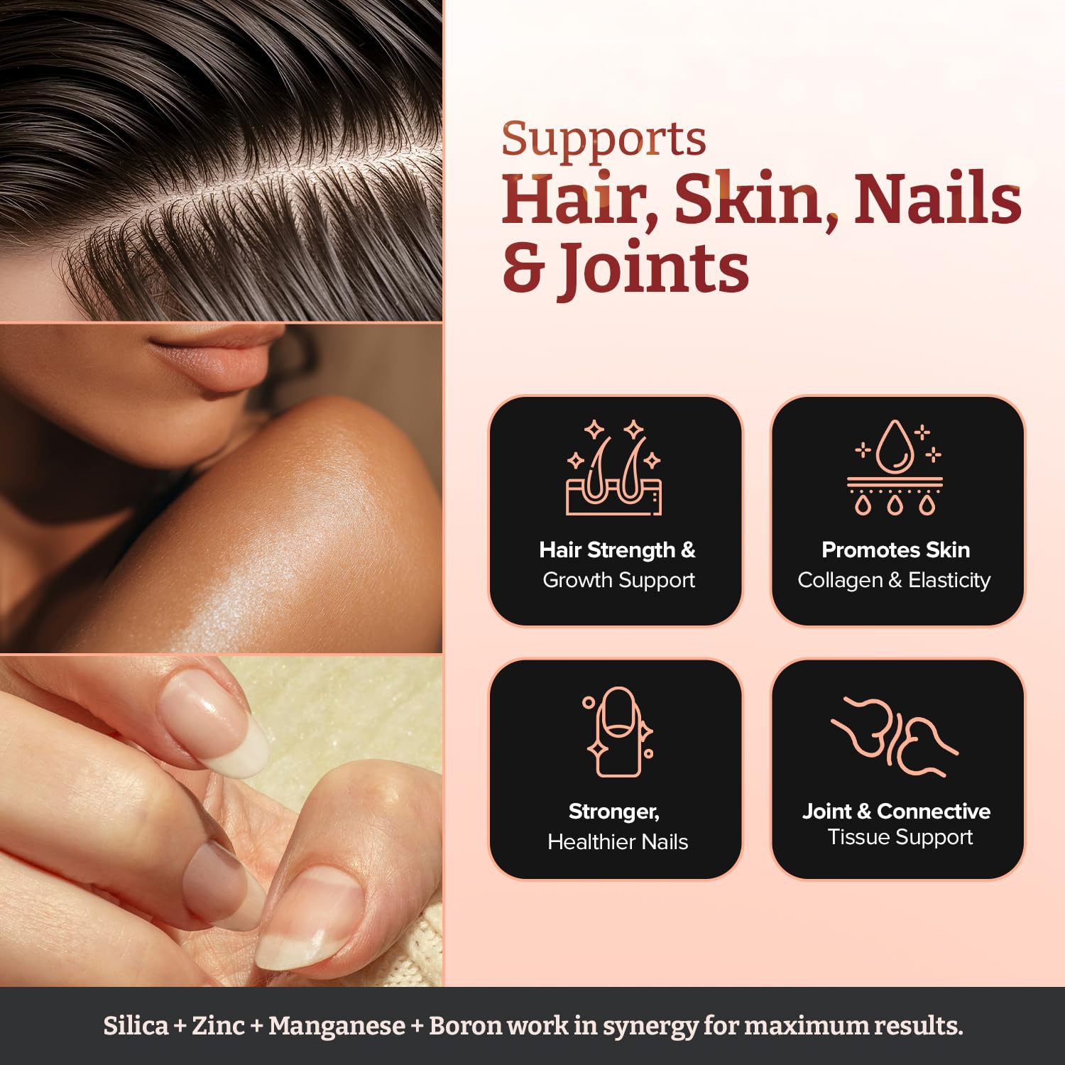 PureClinica Minerals Blend with manganese, boron, and zinc for mineral synergy.