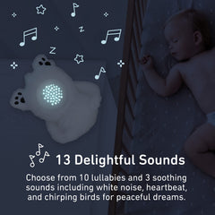 PureEnrichment PureBaby ambient night-light with red, blue, green hues for gentle bedtime ambience.