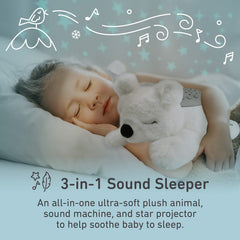 PureEnrichment PureBaby star projection displays soothing night sky on walls.