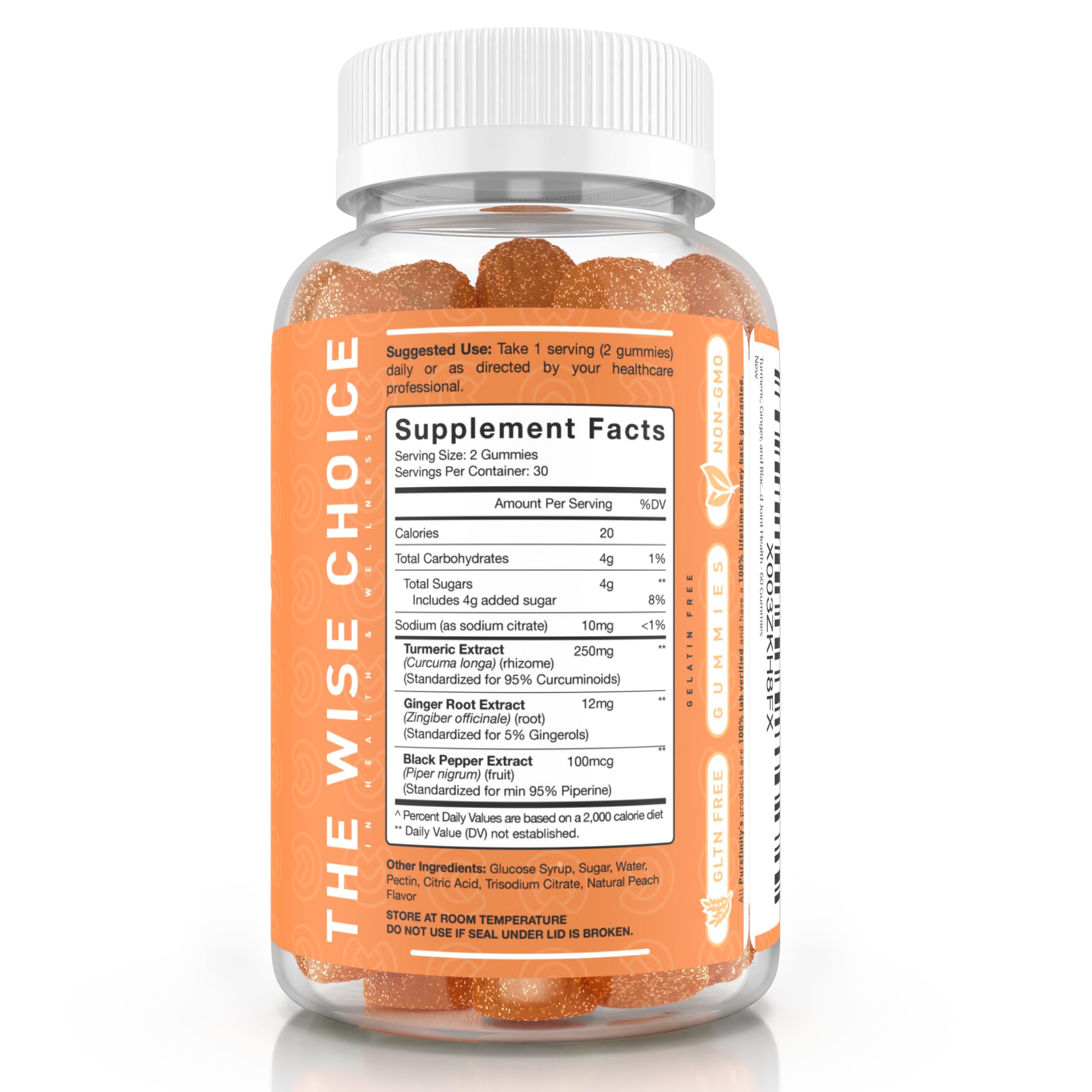 Packaging featuring lifetime guarantee badge for PUREFINITY gummies