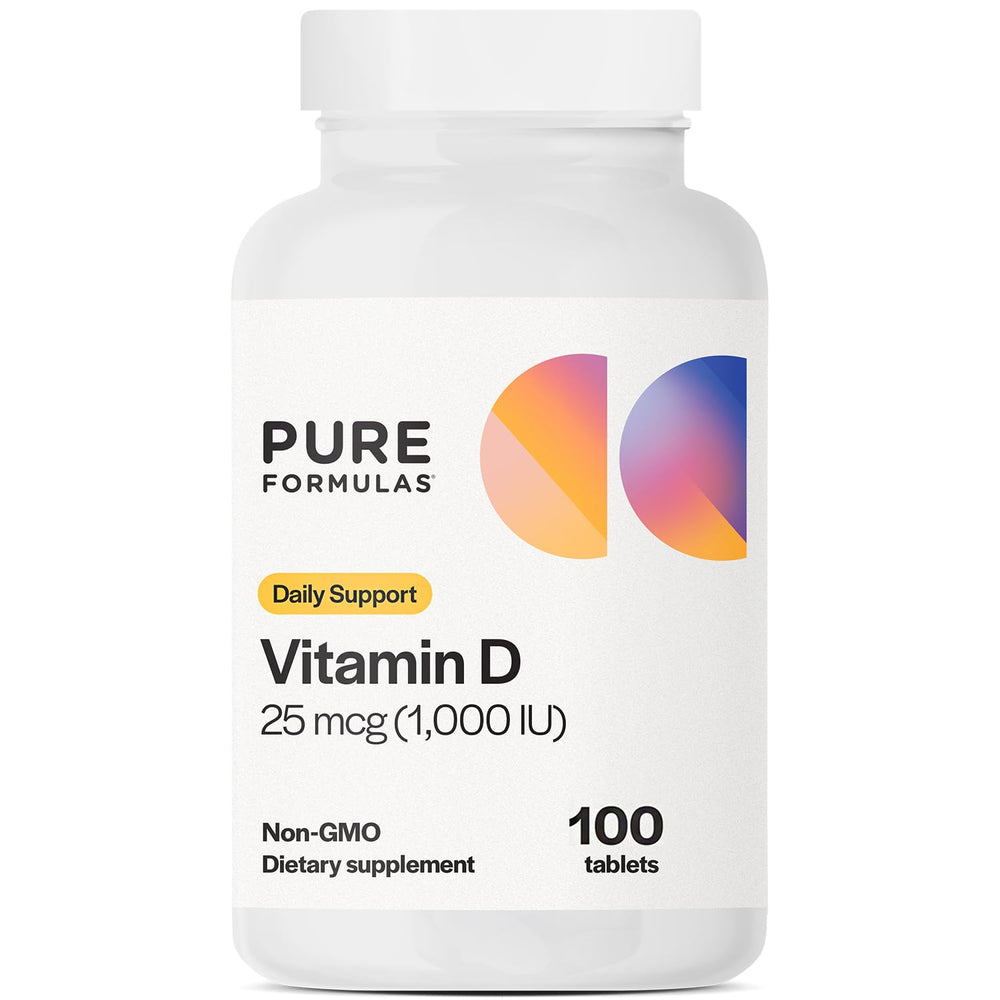 PureFormulas Vitamin D3 bottle on table for daily immune and bone support