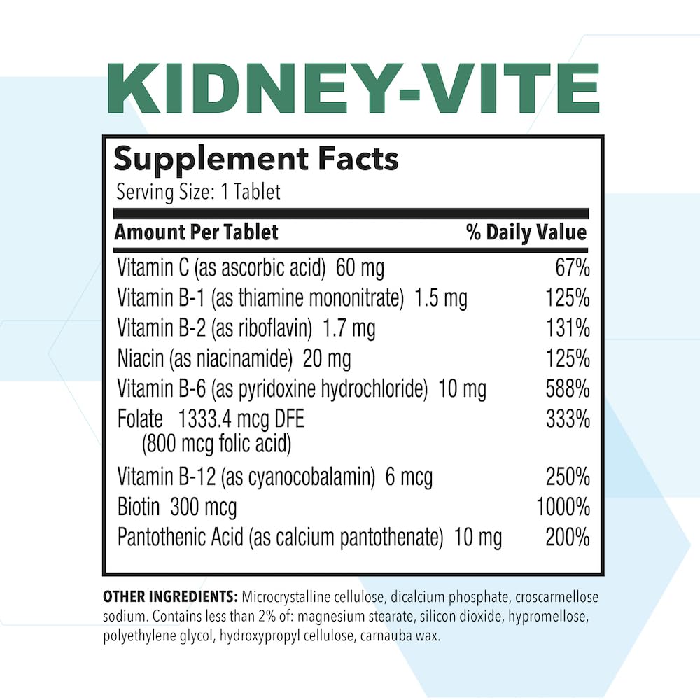 Puregen Labs Kidney-Vite bottle pour illustrating easy daily dosing for kidney care