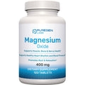 P Puregen Labs Magnesium 400mg – High Potency Magnesium Oxide Supplement for Immune Support, Muscle Recovery & Relaxation | 120 Tablets