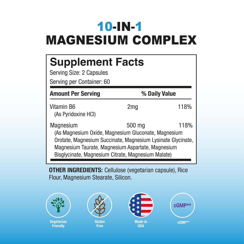 Puregen Labs magnesium capsules close-up showcases bioactive blend for absorption.