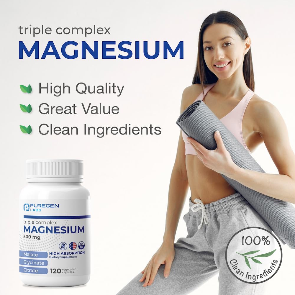 Puregen Labs USA-made seal on Triple Magnesium packaging