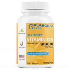 Puregen Labs Vitamin D3 weekly bottle cap for a simple dosage