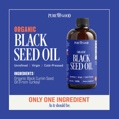 PureGood Black Seed Oil pour—ready for everyday use and easy dosing.
