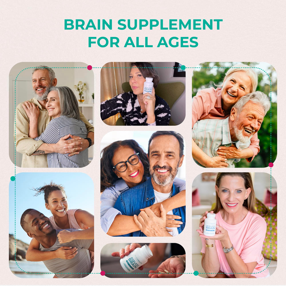 PUREHEALTH RESEARCH Ageless Brain bottle in hand for daily routine.