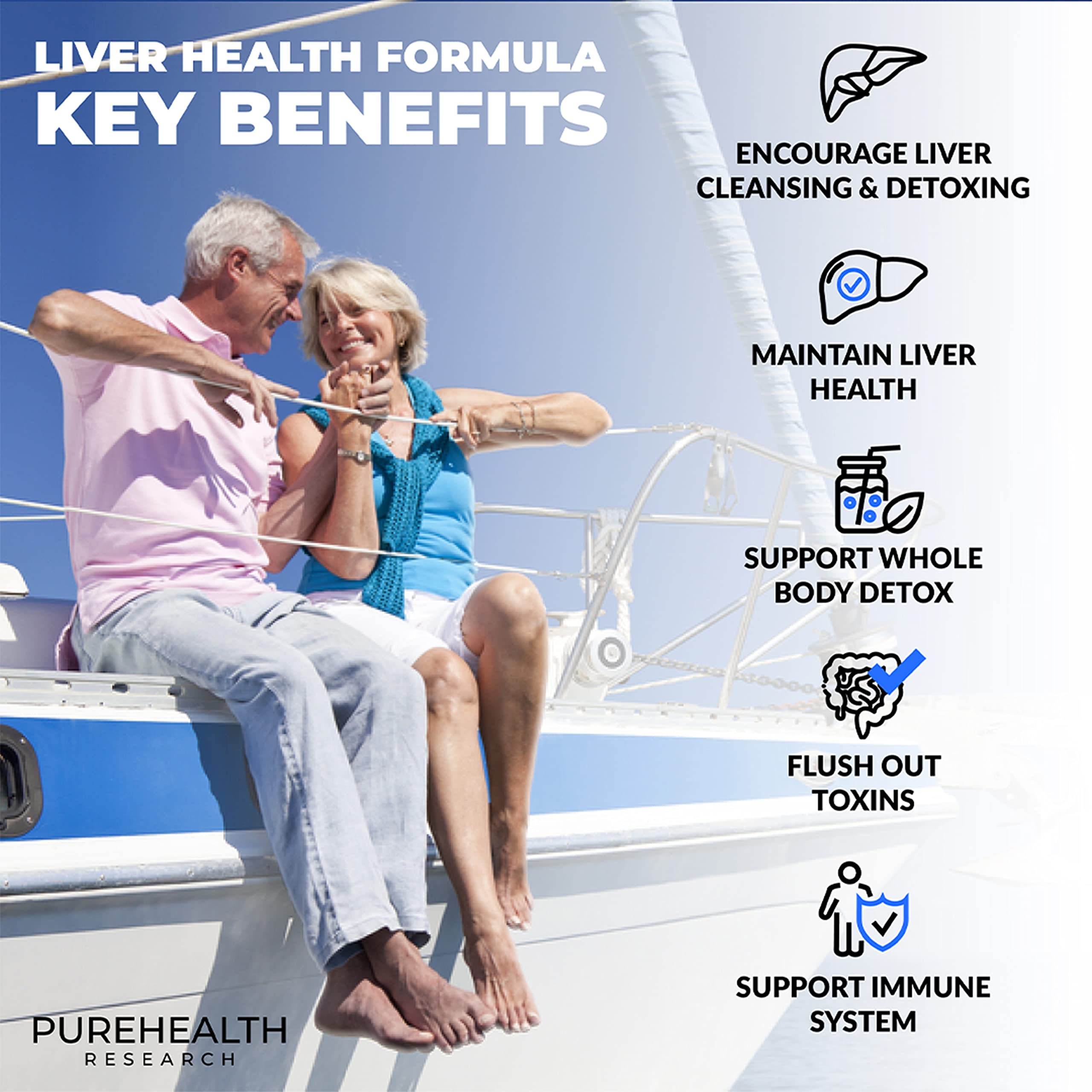 PureHealth Liver Health bottle featuring milk thistle for cellular protection.