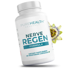 PureHealth Research Nerve Regen Formula bottle supports nerve comfort for hands and feet
