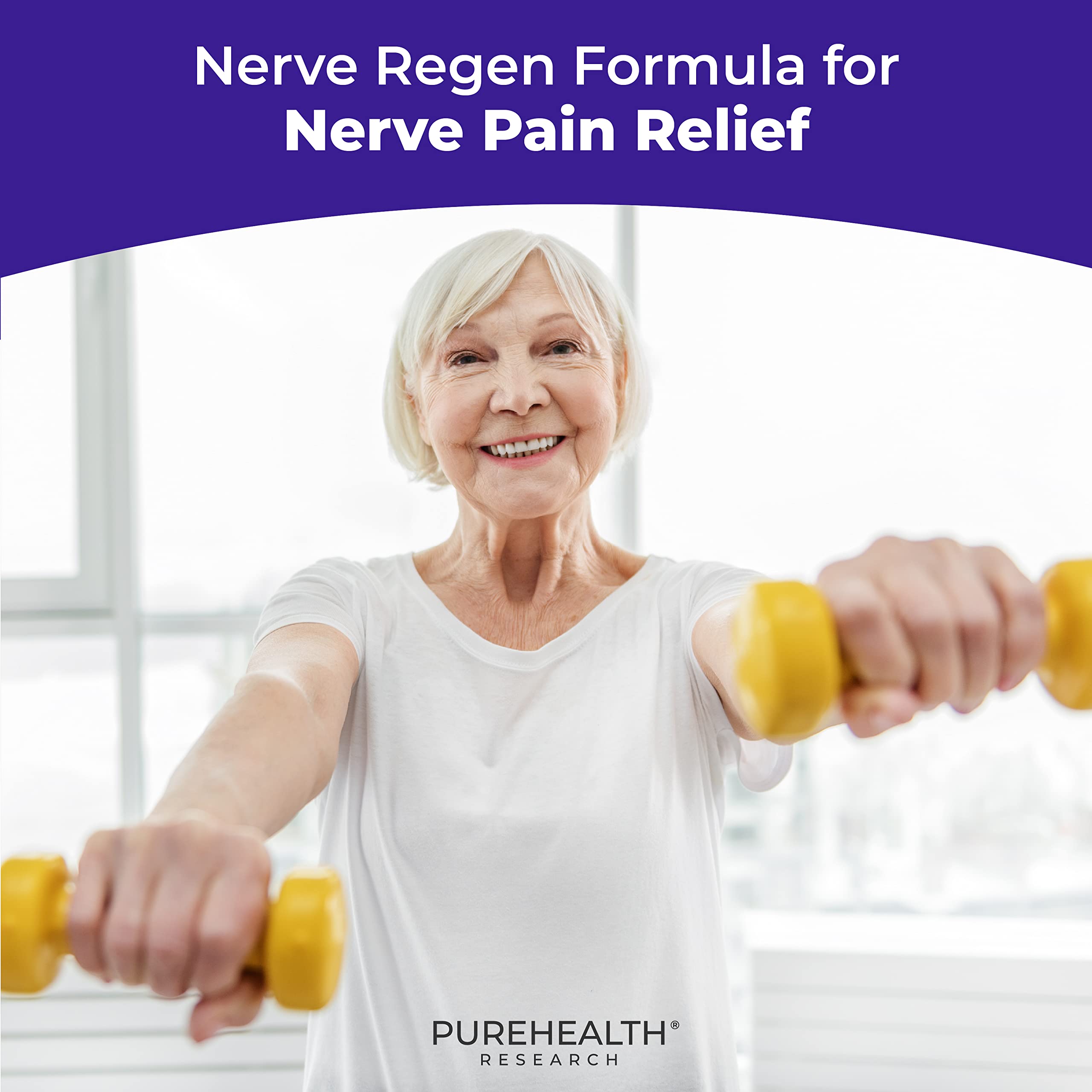 PureHealth Research Nerve Regen Formula capsules serving scoop