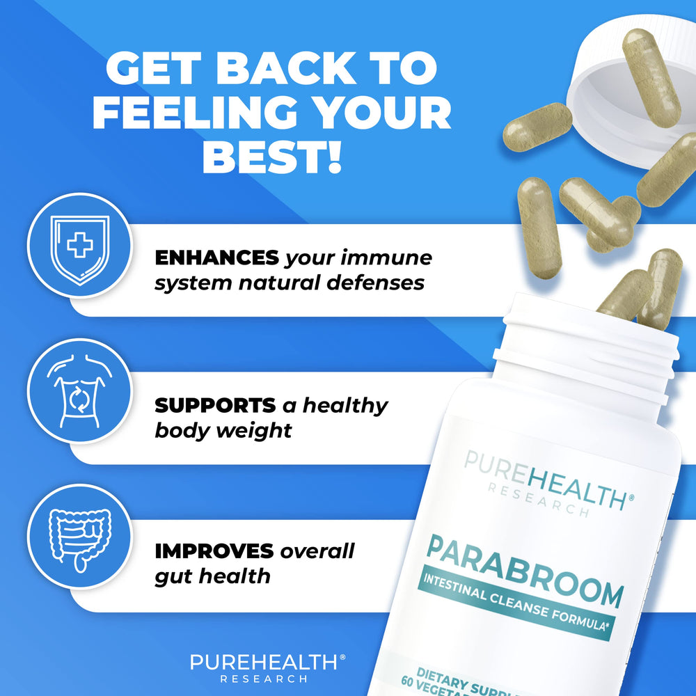Parabroom label highlights traditional detox ingredients and gut wellness