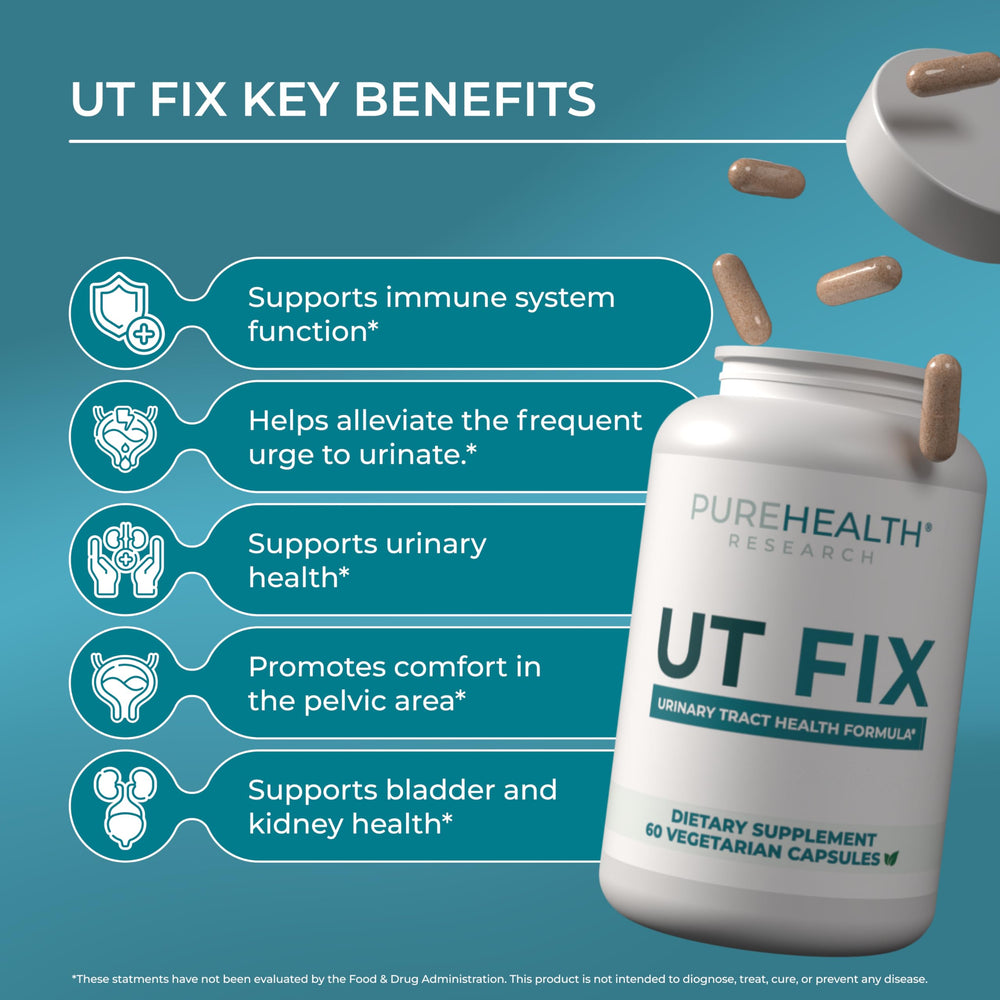 PUREHEALTH UT Fix capsules closeup showing convenient daily pill form.