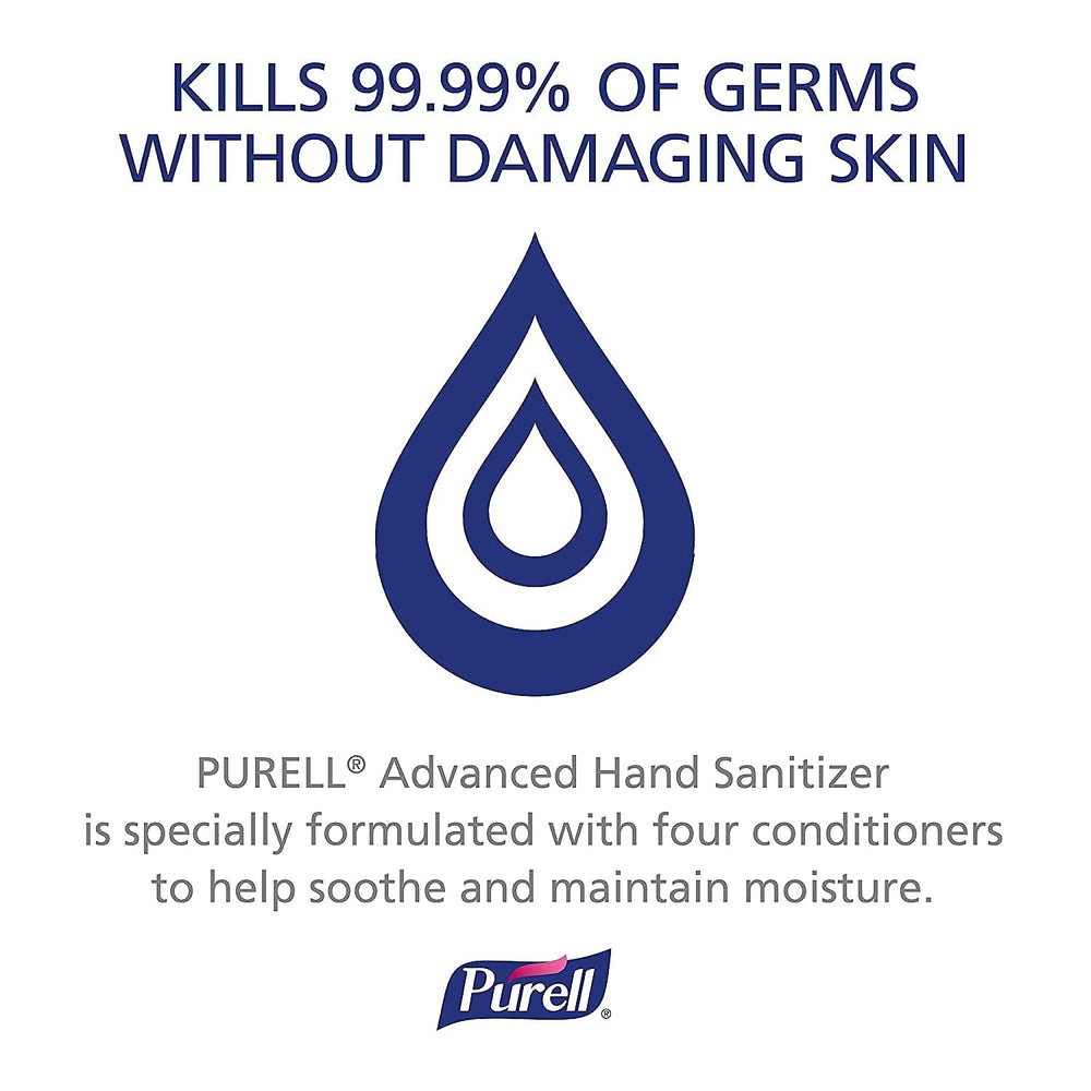 Purell 1200 mL pack ideal for high-traffic areas.