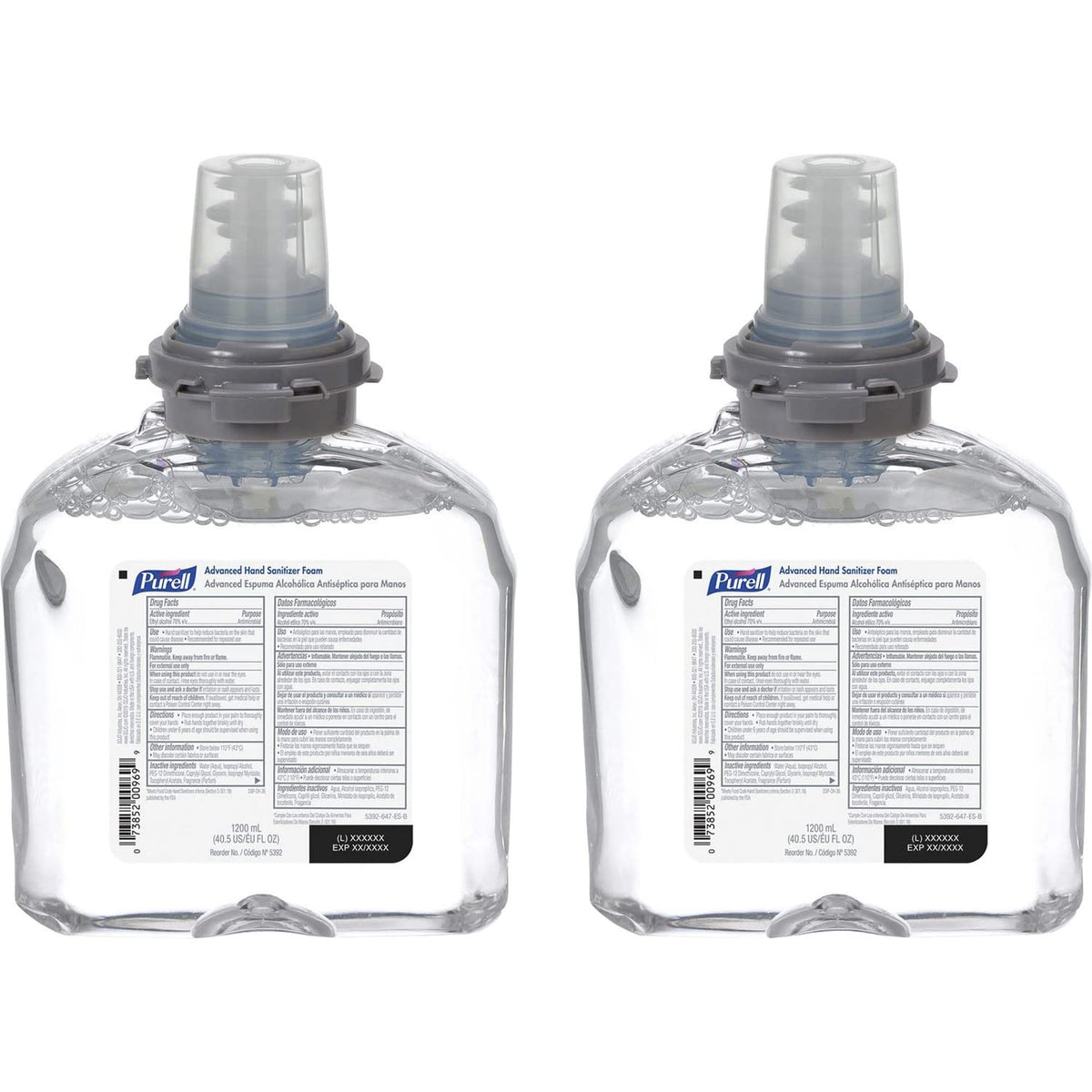 Purell Advanced Hand Sanitizer Foam 1200 ml bottle for fast germ protection with skin care.